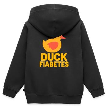 Cadeau drôle de diabète diabétique de type 1 - Sweat Premium à capuche zippé enfant bio - noir - Dos - AI Model Kid Male (0cm)