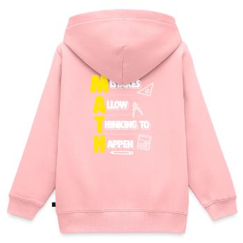 Mathelehrer Bekleidung - Kinder Premium Organic Zip Hoodie - Rosa - Hinten - AI Model Kid Female (0cm)