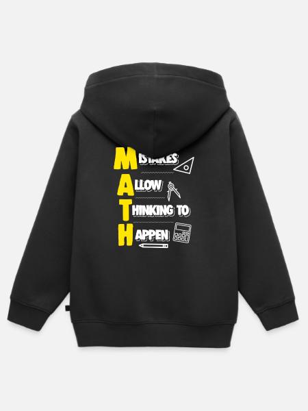 Ropa para profesores de matemáticas - Premium børne zip-hættetrøje økologisk - sort