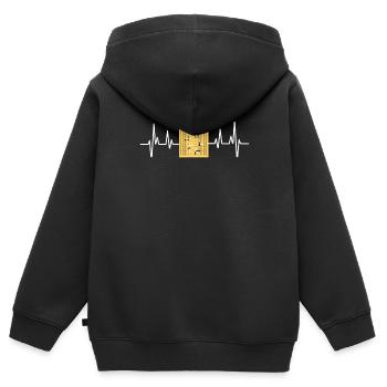 Board Game And Tabletop Board Gamer RPG Gaming - Sweat Premium à capuche zippé enfant bio - noir - Dos - AI Model Kid Male (0cm)