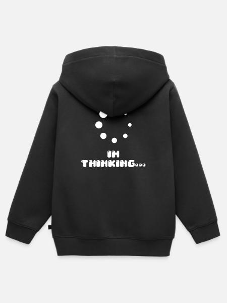 Computer Buffering Geek Pun Kleding - Premium børne zip-hættetrøje økologisk - sort