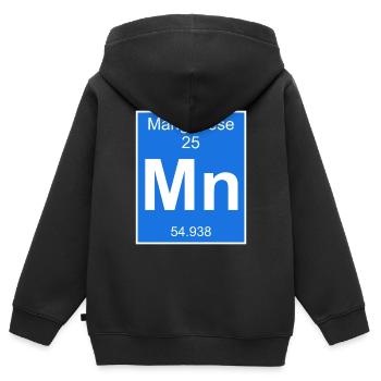 Mangan chemisches Element Periodensystem - Kinder Premium Organic Zip Hoodie - Schwarz - Hinten - AI Model Kid Male (0cm)