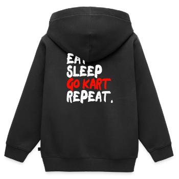 Go Kart Racing Go Kart Cars Go Karting Go-Karter - Kids Premium Organic Zip-up Hoodie - black - Back - AI Model Kid Male (0cm)