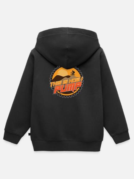 Pump Track How I Pump VTT BMX Loop - Sweat Premium à capuche zippé enfant bio - noir