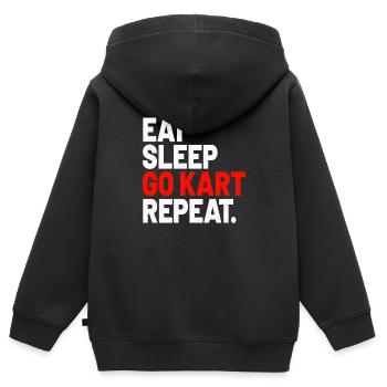 Go Kart Racing Go Kart Cars Go Karting Go-Karter - Kids Premium Organic Zip-up Hoodie - black - Back - AI Model Kid Male (0cm)