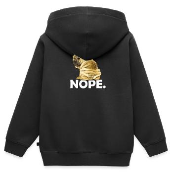 Shar Pei - Sweat Premium à capuche zippé enfant bio - noir - Dos - AI Model Kid Male (0cm)