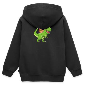 Igel - Kinder Premium Organic Zip Hoodie - Schwarz - Hinten - AI Model Kid Male (0cm)