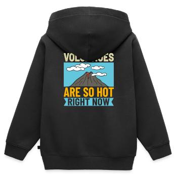 Geologist Volcano Geology Rock Hunter Rock Hunting - Kids Premium Organic Zip-up Hoodie - black - Back - AI Model Kid Male (0cm)