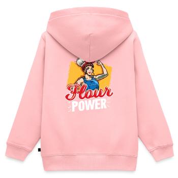 Bäcker Backen Bäckerei Sprüche Hobbybäcker - Kinder Premium Organic Zip Hoodie - Rosa - Hinten - AI Model Kid Female (0cm)