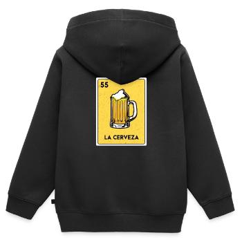 Mexique Lottery Bingo Jeu de cartes de jeu - Sweat Premium à capuche zippé enfant bio - noir - Dos - AI Model Kid Male (0cm)