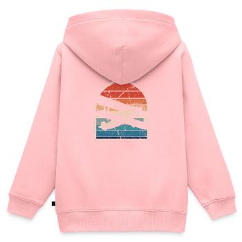 Stolzer Pilot Flugzeug Luftfahrt Lustige Sprüche - Kinder Premium Organic Zip Hoodie - Rosa - Hinten - AI Model Kid Female (0cm)