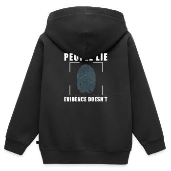 People Lie Forensic Evidence For A Crime Scene - Kids Premium Organic Zip-up Hoodie - black - Back - AI Model Kid Male (0cm)