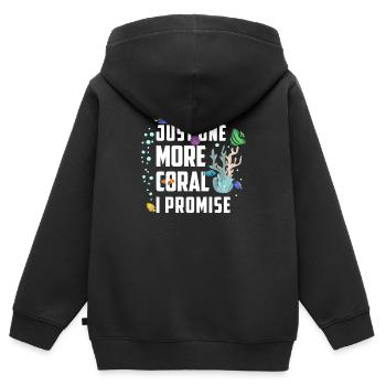 Just One More Coral Aquaristik Salzwasser Fische - Kinder Premium Organic Zip Hoodie - Schwarz - Hinten - AI Model Kid Male (0cm)