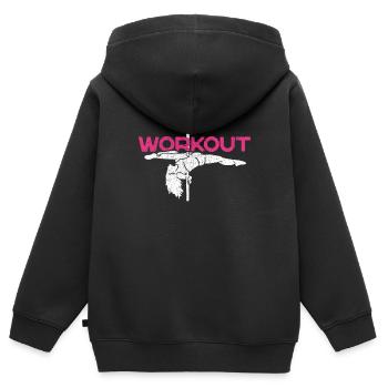 Poledancing Tanzen Tänzerin Tanzsport Fitness - Kinder Premium Organic Zip Hoodie - Schwarz - Hinten - AI Model Kid Male (0cm)