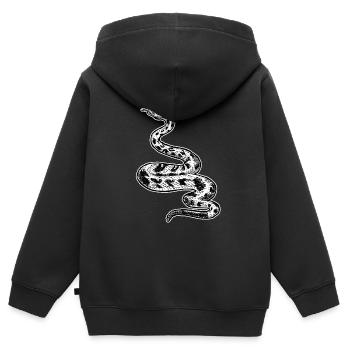 Klapperschlange Schlangen Reptilien Liebhaber - Kinder Premium Organic Zip Hoodie - Schwarz - Hinten - AI Model Kid Male (0cm)