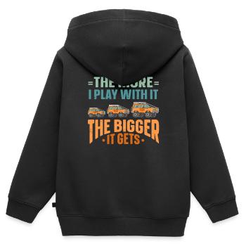 Sarcasme Dictons SUV Tout-Terrain Véhicule Motorsport - Sweat Premium à capuche zippé enfant bio - noir - Dos - AI Model Kid Male (0cm)