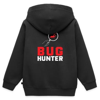 Bug Hunter Funny Entomologist Bug Species - Kids Premium Organic Zip-up Hoodie - black - Back - AI Model Kid Male (0cm)