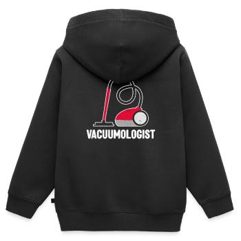 Staubsauger Haushalt Hausputz Hausfrau Hausmann - Kinder Premium Organic Zip Hoodie - Schwarz - Hinten - AI Model Kid Male (0cm)
