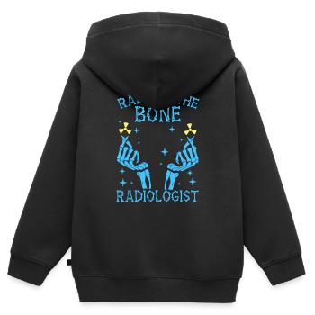 Rad To The Bone Radiologist Radiology X-Ray Doc - Kids Premium Organic Zip-up Hoodie - black - Back - AI Model Kid Male (0cm)
