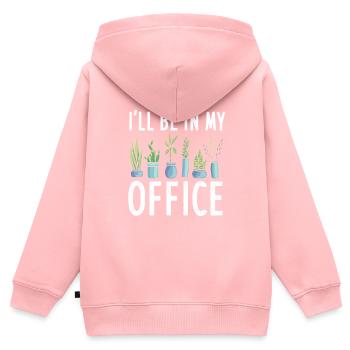 Gartenarbeit Gärtner Hobbygärtner Landschaftsbau - Kinder Premium Organic Zip Hoodie - Rosa - Hinten - AI Model Kid Female (0cm)