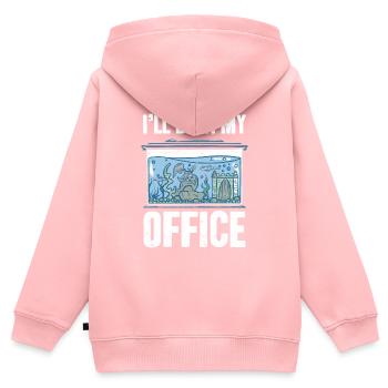 aquariophile aquarium pisciculture poisson amateur de poisson - Sweat Premium à capuche zippé enfant bio - rose - Dos - AI Model Kid Female (0cm)