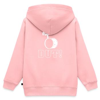DUT ! Musicien de groupe de batterie drôle - Sweat Premium à capuche zippé enfant bio - rose - Dos - AI Model Kid Female (0cm)