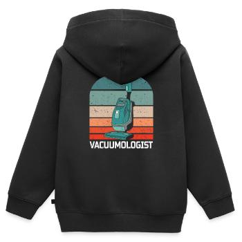 Staubsauger Haushalt Hausputz Hausfrau Hausmann - Kinder Premium Organic Zip Hoodie - Schwarz - Hinten - AI Model Kid Male (0cm)