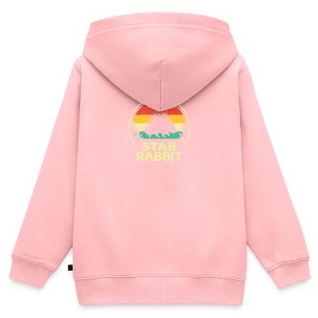 Porc-épic - Sweat Premium à capuche zippé enfant bio - rose - Dos - AI Model Kid Female (0cm)