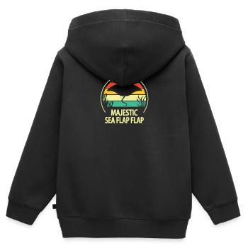 Manta Ray - Kids Premium Organic Zip-up Hoodie - black - Back - AI Model Kid Male (0cm)