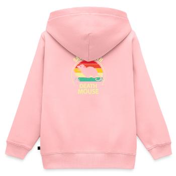 Opossum - Kinder Premium Organic Zip Hoodie - Rosa - Hinten - AI Model Kid Female (0cm)