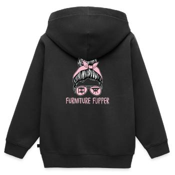 Möbelflipper Awesome Home Business Flipping Messy - Kinder Premium Organic Zip Hoodie - Schwarz - Hinten - AI Model Kid Male (0cm)