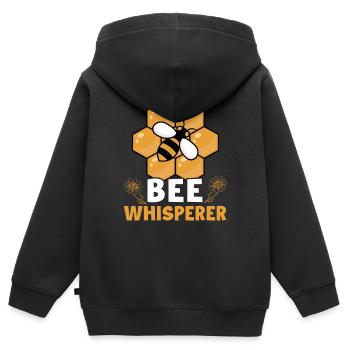 Bienenflüsterer Imker - Kinder Premium Organic Zip Hoodie - Schwarz - Hinten - AI Model Kid Male (0cm)
