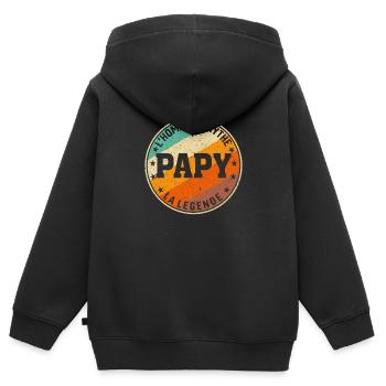 Opa Man Der Mythos Die Legende - Kinder Premium Organic Zip Hoodie - Schwarz - Hinten - AI Model Kid Male (0cm)