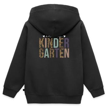 Oh Hey L'école Maternelle - Sweat Premium à capuche zippé enfant bio - noir - Dos - AI Model Kid Male (0cm)