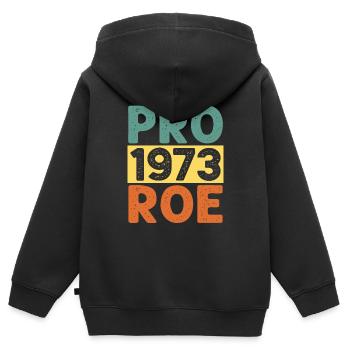 Pro 1973 Roe - Sweat Premium à capuche zippé enfant bio - noir - Dos - AI Model Kid Male (0cm)