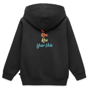 Roe deine Stimme - Kinder Premium Organic Zip Hoodie - Schwarz - Hinten - AI Model Kid Male (0cm)