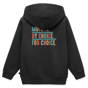 Mère Par Choix - Sweat Premium à capuche zippé enfant bio - noir - Dos - AI Model Kid Male (0cm)