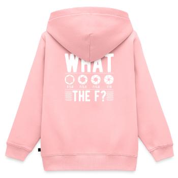 Fotograf Fotografie Kameraobjektiv - Kinder Premium Organic Zip Hoodie - Rosa - Hinten - AI Model Kid Female (0cm)