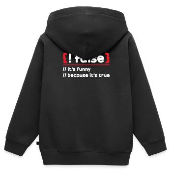 Programmierer Programmierung Software Coding Encoder - Kinder Premium Organic Zip Hoodie - Schwarz - Hinten - AI Model Kid Male (0cm)