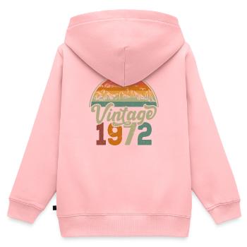 Jahrgang 1972 - Kinder Premium Organic Zip Hoodie - Rosa - Hinten - AI Model Kid Female (0cm)