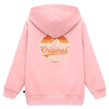Original 2009 - Sweat Premium à capuche zippé enfant bio - rose - Dos - AI Model Kid Female (0cm)