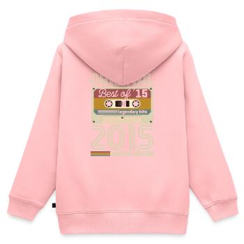 Vintage Geburtstag Original Geschenkidee 2015 - Kinder Premium Organic Zip Hoodie - Rosa - Hinten - AI Model Kid Female (0cm)