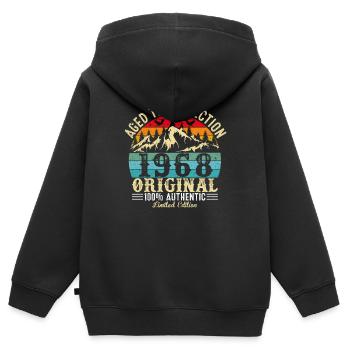 Aged to perfection 1968 original - Kids Premium Organic Zip-up Hoodie - black - Back - AI Model Kid Male (0cm)