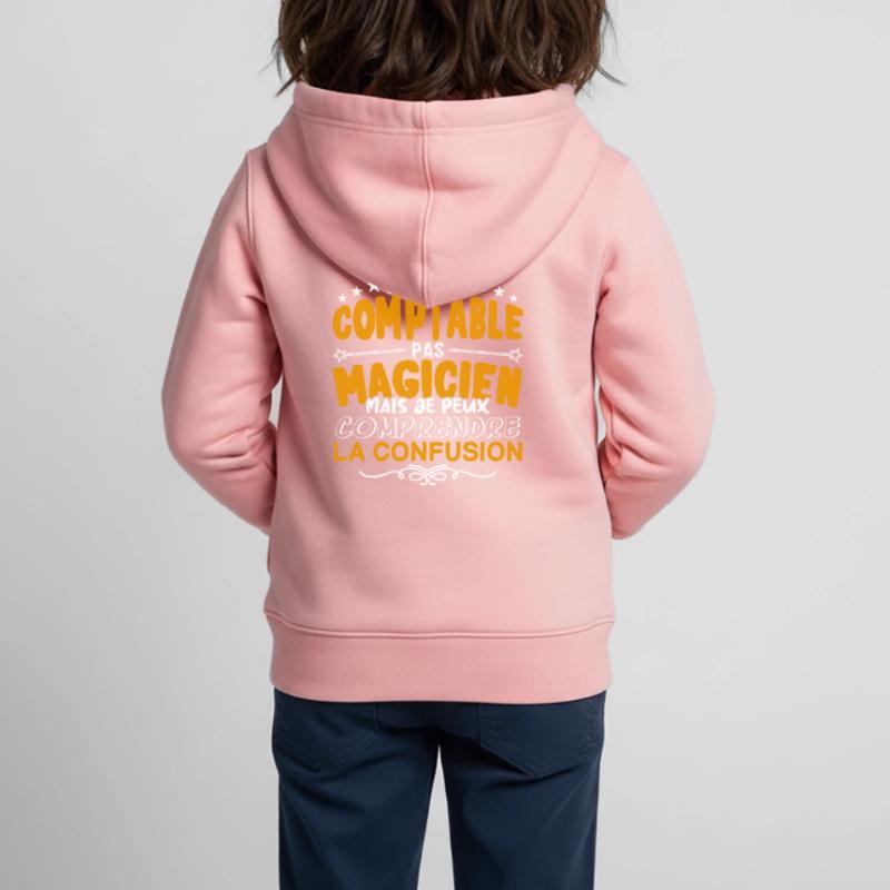Comptable | Comptable pas Magicien | Meilleur Comp Sweat Premium à capuche zippé enfant bio