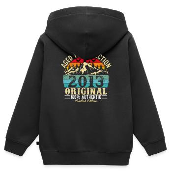 Aged to perfection 2013 Original - Kids Premium Organic Zip-up Hoodie - black - Back - AI Model Kid Male (0cm)