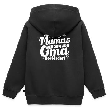 Nur Die Beste Mamas Werden Zur Oma Befördert - Kinder Premium Organic Zip Hoodie - Schwarz - Hinten - AI Model Kid Male (0cm)