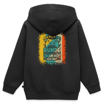 Nur Noch Eine Runde Dann Hör Ich Auf - Kinder Premium Organic Zip Hoodie - Schwarz - Hinten - AI Model Kid Male (0cm)