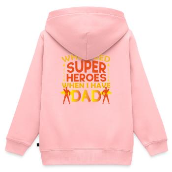 Vatertag Papa ist ein tolles Papa-Geschenk - Kinder Premium Organic Zip Hoodie - Rosa - Hinten - AI Model Kid Female (0cm)