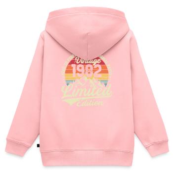 Vintage Geburtstagsgeschenk 1982 Limited Edition - Kinder Premium Organic Zip Hoodie - Rosa - Hinten - AI Model Kid Female (0cm)