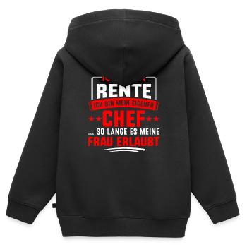 Pensioner Retirement Grandpa Grandad Gift - Kinder Premium Organic Zip Hoodie - Schwarz - Hinten - AI Model Kid Male (0cm)